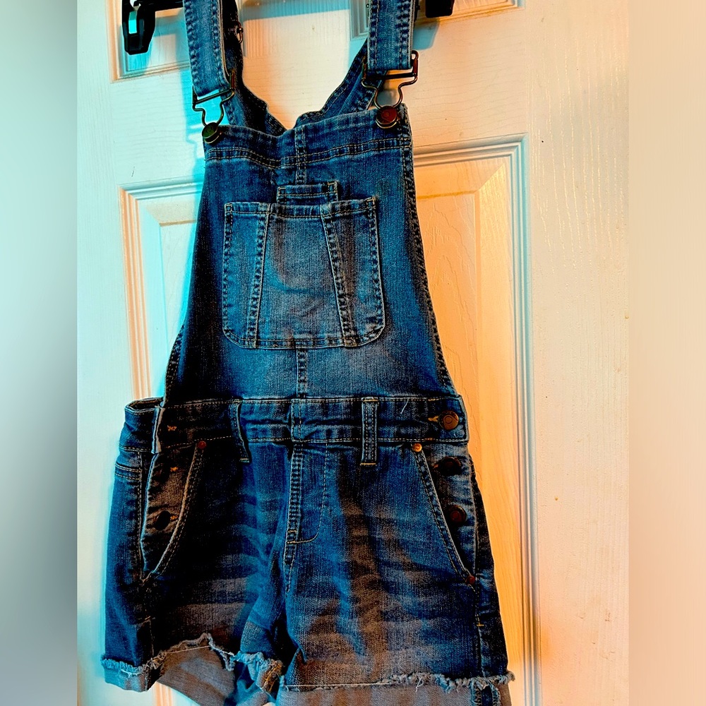 Blue Spice overall shorts